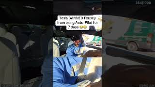 Fousey Gets Banned From Using AutoPilot In His Tesla shorts fyp viralvideos viral tesla [upl. by Matilda]