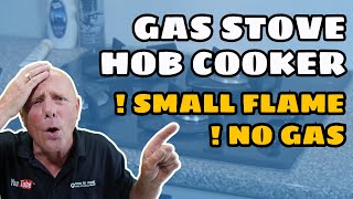 No gas or small flame on Gas Stove top hob cooker How to clean the jet [upl. by Nyleve364]