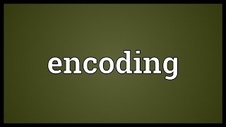 Encoding Meaning [upl. by Hazaki982]