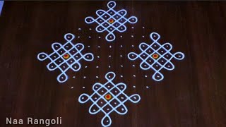 simple melikala muggulu🪷 karthika masam special rangoli design🪷 13×1 dots naarangoli  Naa Rangoli [upl. by Vidal]