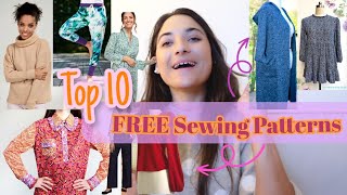 MY TOP 10  BONUS FREE SEWING PATTERNS FOR BEGINNERS FOR WINTER AND SPRING 2023 freesewingpatterns [upl. by Mcclain]