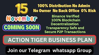 action tiger business plan100 Distribution No Admin No Owner No Back Office 0 Risk [upl. by Pollak]