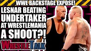 Was Brock Lesnar BEATING The Undertaker A SHOOT  WWE Backstage Expose [upl. by Agnola]