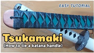 How to Tie a Katana Handle  Tsukamaki Tutorial  Cosplay Tips [upl. by Oirelav644]