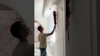 Painter Applying putty  Puttying for renovation putty [upl. by Korwun]