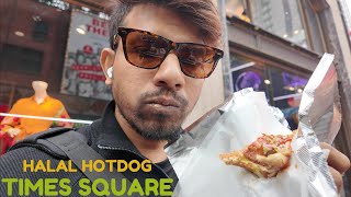 🌭 Halal Hotdog at Times Square 🗽🌆 [upl. by Ilera]