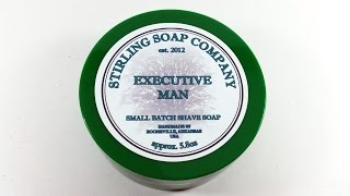 Shaving Soap Review Stirling Executive Man [upl. by Tiloine]