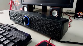 Caixa de som Gamer Soundbar de baixo custo Goldenultra RGB GTU150 Vale a pena [upl. by Malinda]