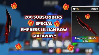 ended Empress🌹🌹Lillian bow giveaway🎁🥳Survive the killer 🔪 Roblox [upl. by Nnorahs]