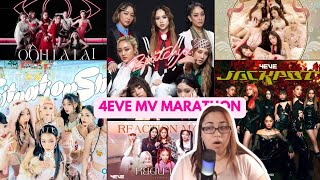 4 EVE MV MARATHON  4EVE TPOP girlgroup reaction fyp [upl. by Gittle]