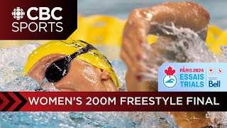 Summer McIntosh claims 200 metre freestyle win at Olympic Trials  CBC Sports [upl. by Noreh]