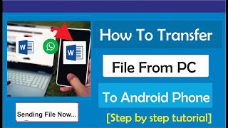 How to Transfer Word File from PC to Android Phone [upl. by Atneuqal]