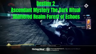 Destiny 2  Ascendant Mystery The Dark Ritual  Shattered Realm Forest of Echoes [upl. by Onifur]