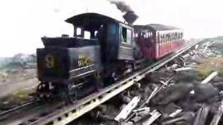 Cog Railway trains on Mt Washington NH [upl. by Artaed]