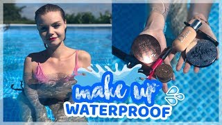 MAQUILLAGE 100 WATERPROOF 💦 GRAND TEST DANS LA PISCINE 👙 [upl. by Analiese]