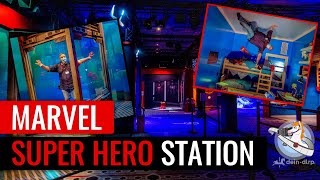 Marvel Super Hero Station  Disneys Hotel New York  The Art of Marvel  Disneyland Paris [upl. by Ettevi]