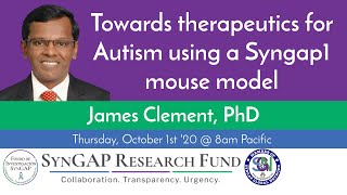 SynGAP Research Fund  James Clement  Towards therapeutics for Autism  SYNGAP1 SRFWebinar [upl. by Ibib261]