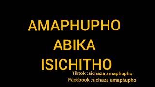 Amaphupho abika isichitho nokuthakathwa  sichaza amaphupho [upl. by Hadihsar]