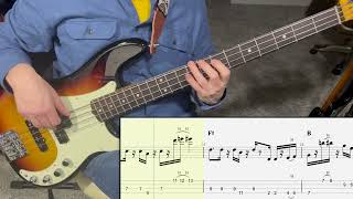 A Lesson In Leavin  Dottie West  Bass Guitar Cover Play Along Tabs [upl. by Peria317]