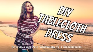 The Upcycled Tablecloth Dress a quick vintage refashion tutorial [upl. by Dellora]