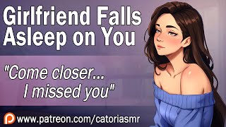 ASMR  Your Girlfriend Falls Asleep on You Cuddles Soft Rambling F4A [upl. by Aremus]