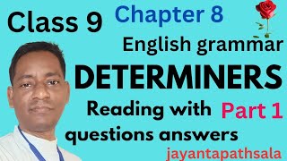 9th class English grammar chapter 8 answersdeterminersclass 9 English grammarpart 1 [upl. by Einehpets]