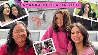 AYANKA Anita and Sunita Ma get a haircut  Hair spa day at DEEVANS  VLOG  Growing with Ayanka [upl. by Zollie]