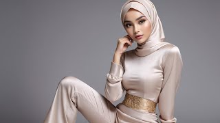 Where Modesty Meets Feminine Grace Stunning Hijab Looks 🌹 [upl. by Yecrad]