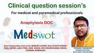 Question sessions DOC in anaphylaxis [upl. by Gehlbach]