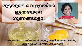 മുട്ടയുടെ വെള്ള എങ്ങനെയൊക്കെ ഉപയോഗിക്കാം  How to use Egg white  Dr Lizy K Vaidian [upl. by Azyl475]