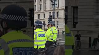 Police officer tips his hat to both kingsguards horseguard [upl. by Mulry]