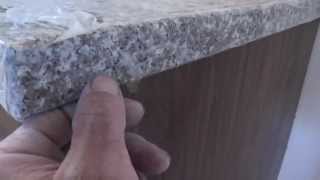 How To Install Granite Countertops On A Budget  Part 5  Sandpaper Polish Job [upl. by Tatiania]