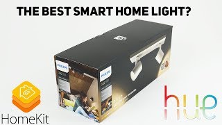 Philips Hue Runner ceiling lamp review GU10 twin spotlight [upl. by Reisch]