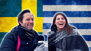 Swede tries to speak Greek Greek tries to speak Swedish  Language challenge [upl. by Ymor50]