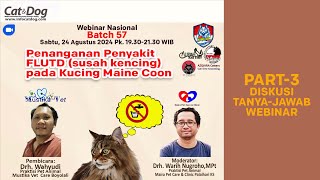 SESI TANYA JAWAB WEBINAR NASIONAL PENANGANAN FLUTD PADA KUCING MAIN COONE PART 3 [upl. by Lambert]