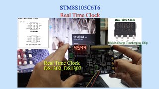 STM8S RealTime Clock DS1302 DS1307 Trickle Charge Timekeeping Chip Đồng hồ thời gian thực [upl. by Stew766]