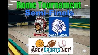 Boys Rome Tourney Woodlawn vs Wayne City [upl. by Ennovaj856]