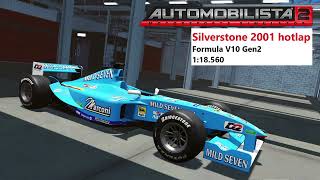 Automobilista 2  Formula V10 Gen2  Silverstone 2001 hotlap [upl. by Aissac]