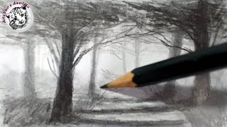 Como Dibujar un Bosque y lograr Profundidad y Atmosfera Tecnica de Dibujo a lápiz [upl. by Jeff]