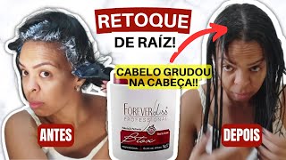 RETOQUE de raíz em CRESPO com BOTOX FOREVER LISS  ARGAN  0 formol RESULTADO MOLHADO e SECO [upl. by Neyrb]