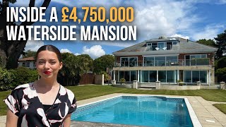 £475 Million Waterside Mansion with a Pool  Property Tour [upl. by Oona]