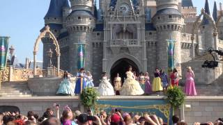 Meridas Coronation with all Disney Princesses in Walt Disney World [upl. by Nnahgem]