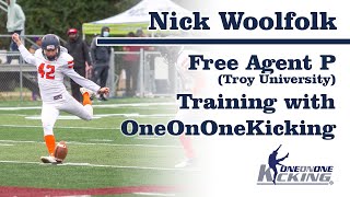 Nick Woolfolk  Free Agent P  Training W One On One Kicking [upl. by Nims689]