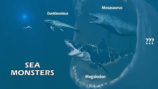 Sea Monsters Size Comparison  The Largest Sea Animals Living and Prehistoric [upl. by Eseenaj]