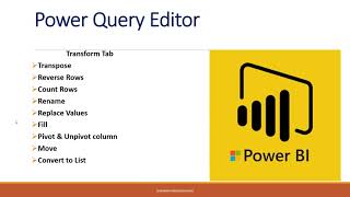 19 Power BI  Power Query Editor 10 in Hindi Transform Tab [upl. by Ashlan114]