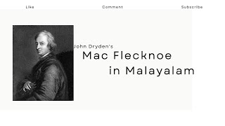 Mac Flecknoe Summary in Malayalam HSST SET UGC NET Dryden [upl. by Lorrin]