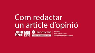 Com redactar un article d’opinió  FrancescMarc Álvaro [upl. by Iris]