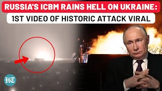 Video Captures Russias Historic ICBM Attack On Ukraine  World Watches Putins Show of Force [upl. by Tereb342]