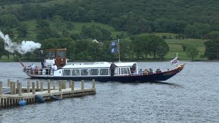 Steam Yacht Gondola  Coniston Water  010617 [upl. by Rancell535]