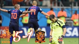 Netherlands vs Spain 51 All Goals And Highlights  FIFA World Cup 2014 [upl. by Haronid]